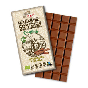 솔레 유기농 다크 초콜릿 56% 시나몬 100g /스페인 공정무역 쵸콜렛