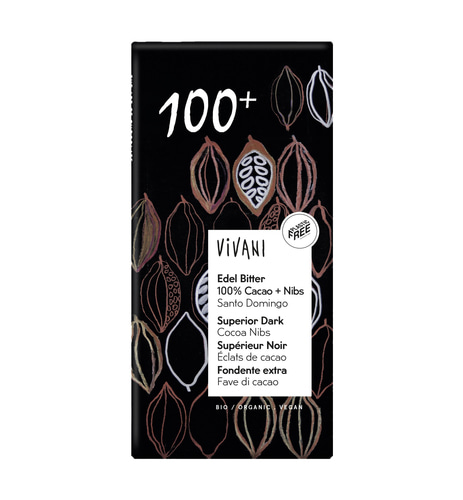 비바니 유기농 다크 100% 초콜릿 80g